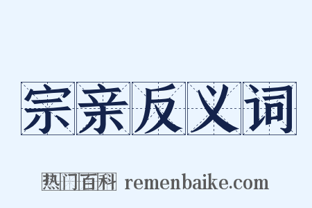 宗亲反义词是什么意思的图片